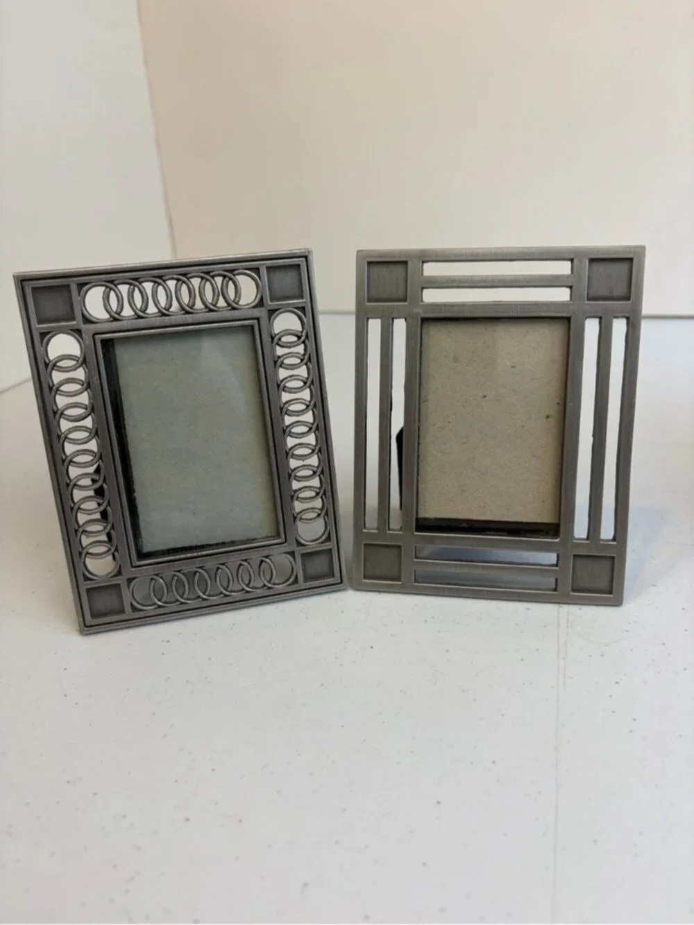 Vintage Silver Tone Picture Frames Art Deco Ornate Home Decor Maximalist Gothic